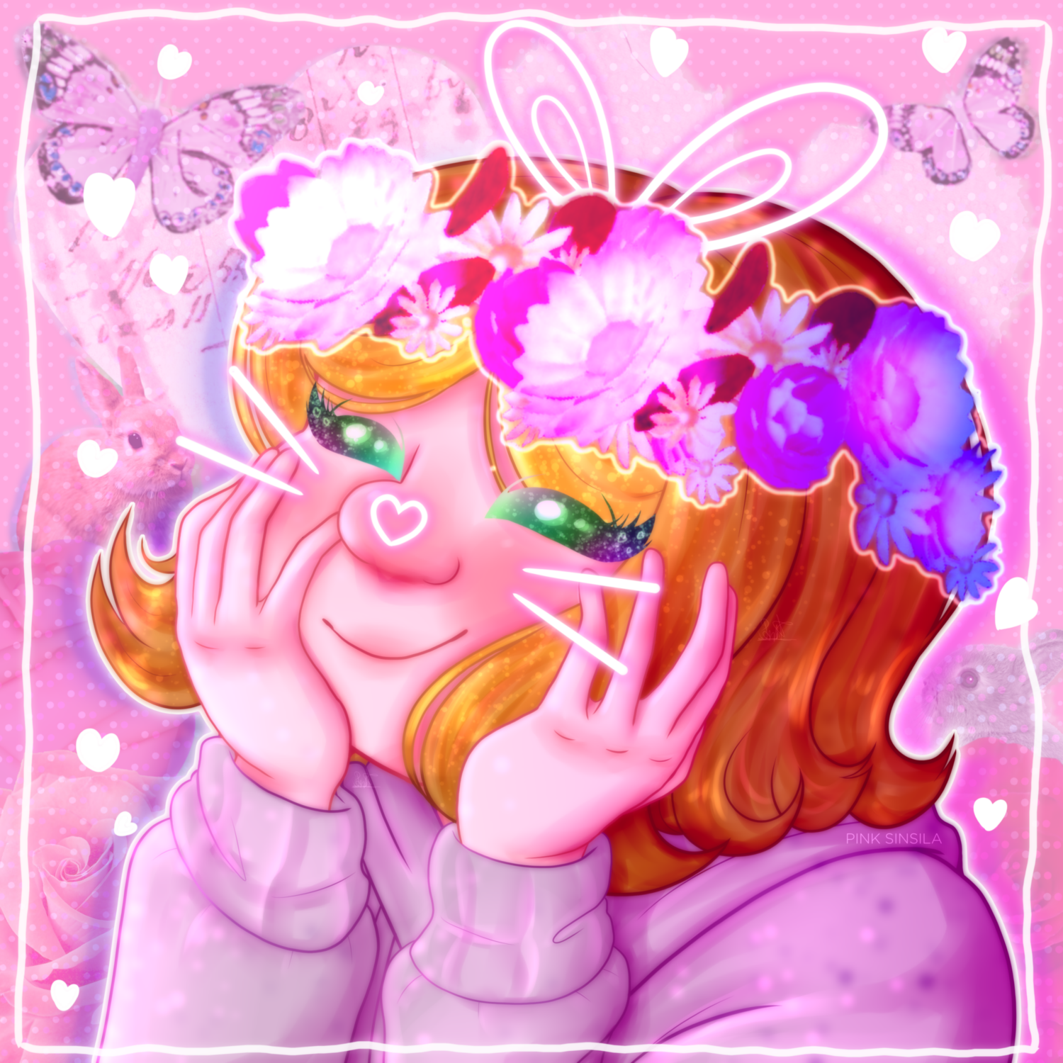 Example 2023 (Fullsize style + Bust + Soft-shading + Pattern background)