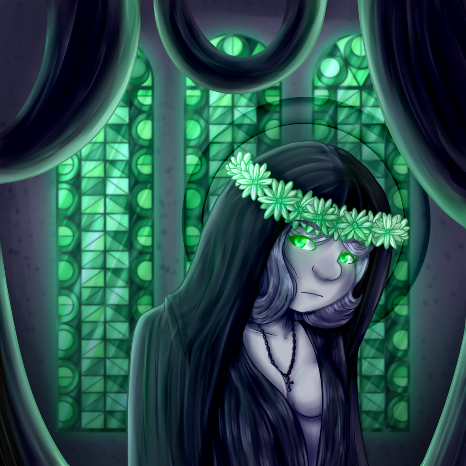 Example 2023 (Fullsize style + Bust + Soft-shading + Scenery background)
