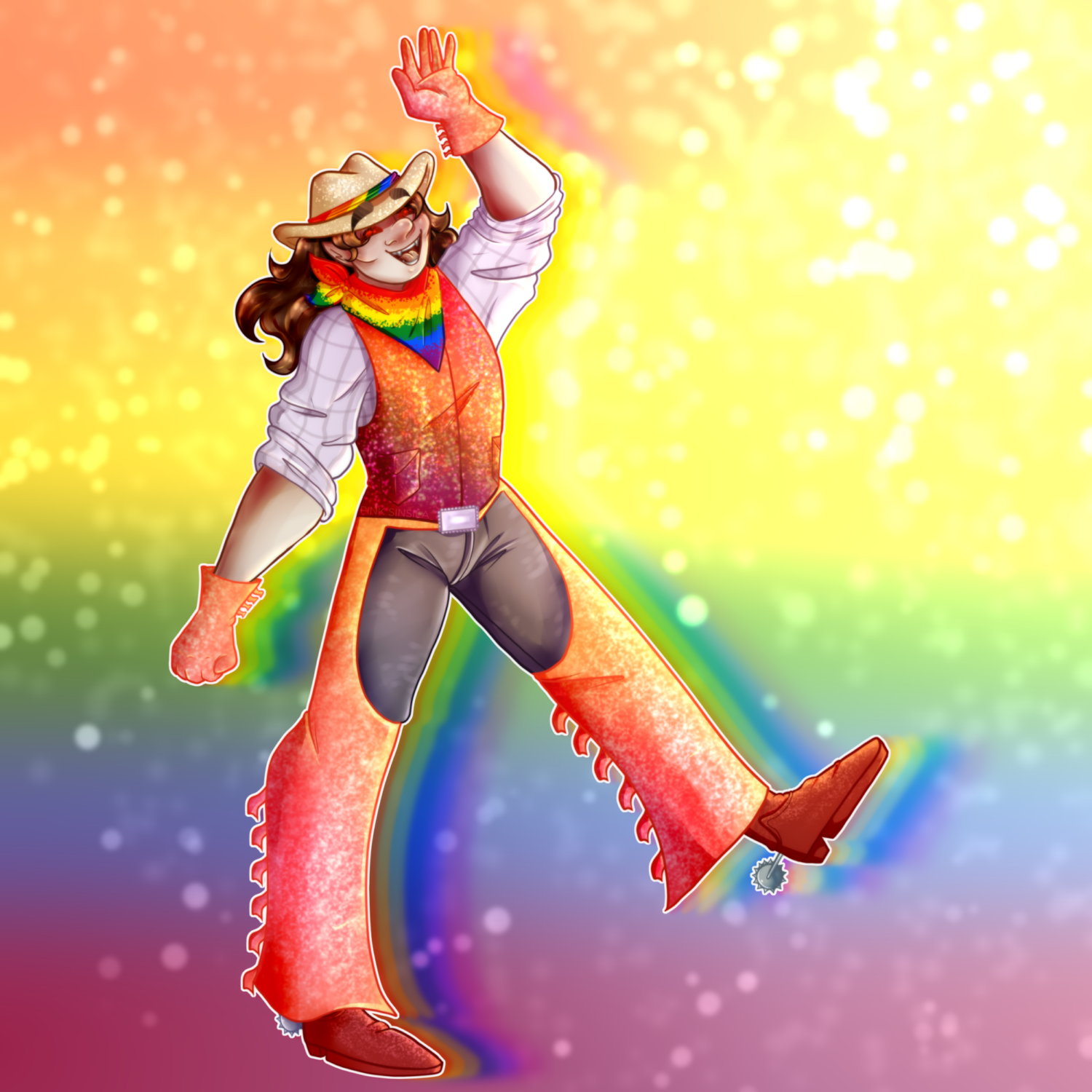 Example 2022 (Fullsize style + Fullbody + Soft-shading + Pattern background)
